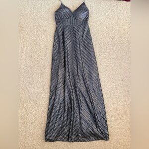 Weddington Way Shimmering Silver Maxi Dress